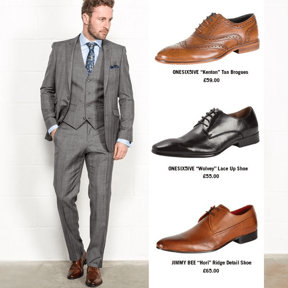 What Color Suit Goes With Grey Shoes